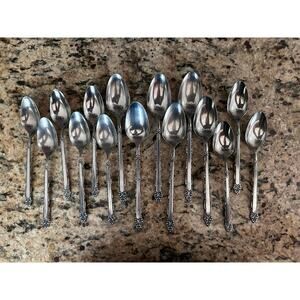 Stainless Steel Soup Spoons & Tablespoons-Vintage Ekco Eterna Mary Ellen